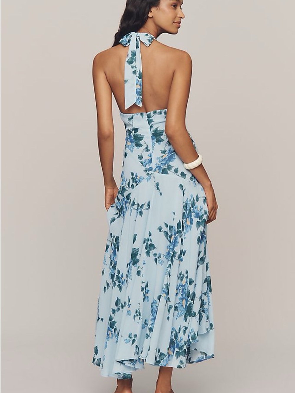 Reformation Briony V-Neck Drop-Waist Midi Dress Size 10 - Picture 2 of 2